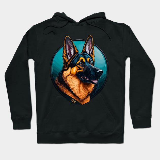 German Shepherd Portrait Hoodie by SpriteGuy95